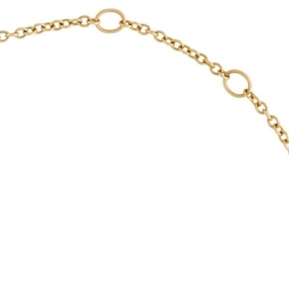 DAVID YURMAN 18K 750 YELLOW GOLD TURQUOISE & DIAMOND PETITE CHAIN BRACELET - Picture 6 of 7
